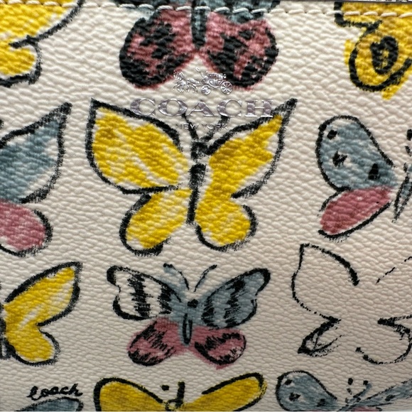 Coach NWT Corner Zip Wristlet With Butterfly Print - Picture 4 of 11